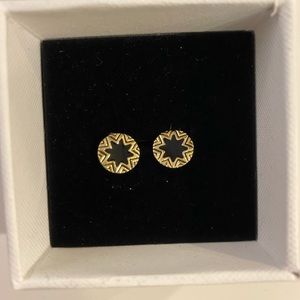 House of Harlow gold and black studs